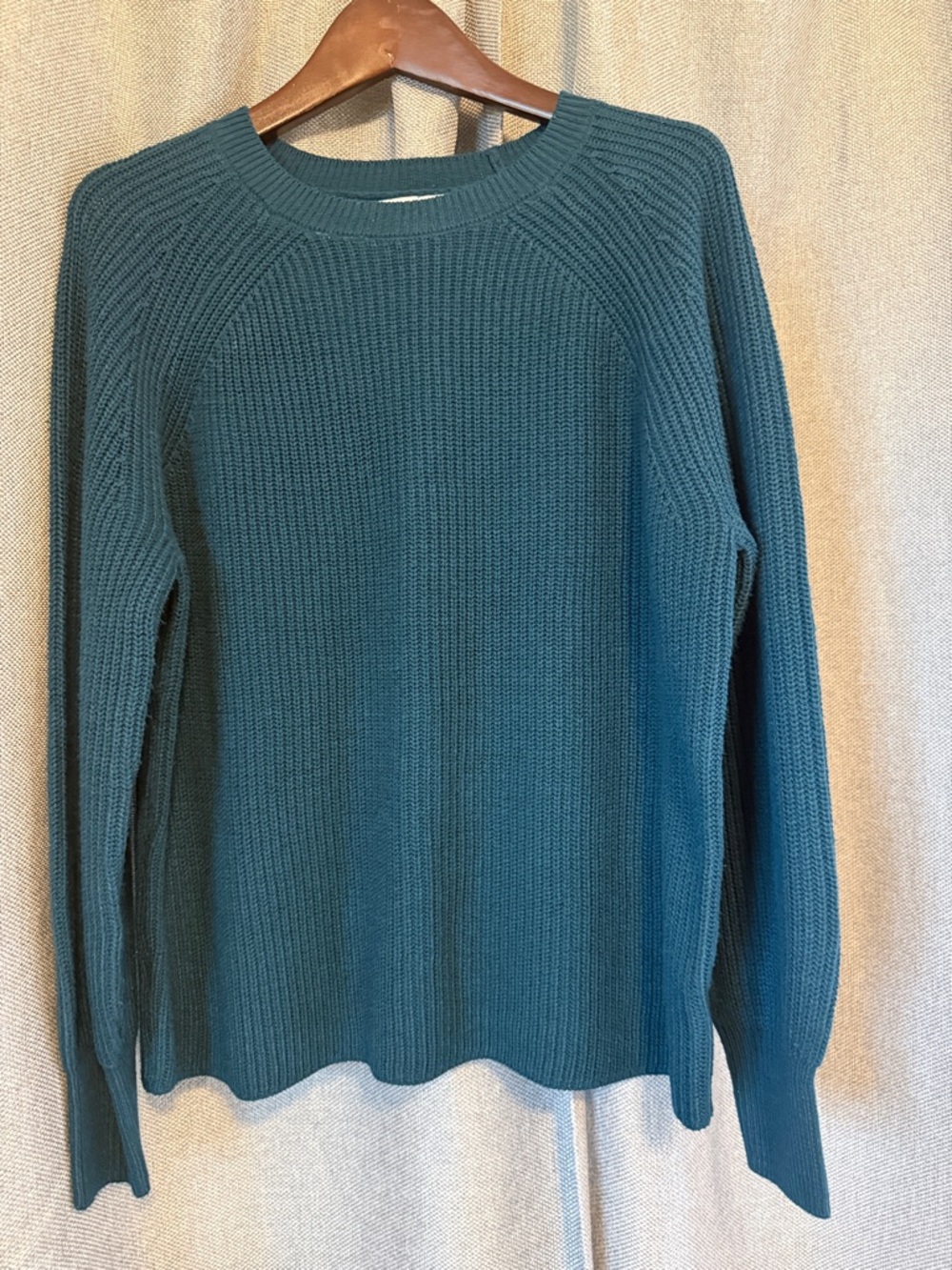 Jessica Simpson Teal Crewneck Ribbed Sweater